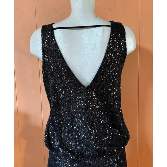 ASTR from Nordstrom Black Sequin Cocktail Party Dress L - Picture 3 of 11
